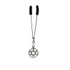Clit Clamp - Tweezer - Chrome - with Star of David Charm includes organza gift storage bag