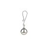 Clit Clamp - Curl Loop with Peace Sign Charm includes organza gift storage bag