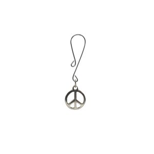 Clit Clamp - Curl Loop with Peace Sign Charm includes organza gift storage bag