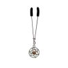 Clit Clamp - Tweezer - Chrome with Dream Catcher Charm includes organza gift storage bag