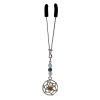 Clit Clamp - Tweezer - Chrome with Dream Catcher Charm & Beads includes organza gift storage bag