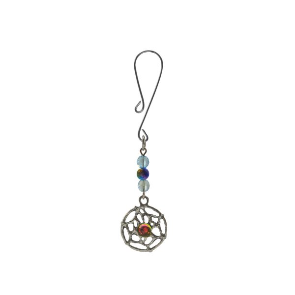 Clit Clamp - Curl Loop with Dream Catcher Charm & Beads includes organza gift storage bag