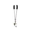 Clit Clamp - Tweezer - Chrome with Dolphin Charm includes organza gift storage bag
