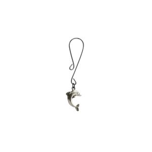 Clit Clamp - Curl Loop with Dolphin Charm includes organza gift storage bag