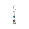 Clit Clamp - Curl Loop with Gecko Charm & Green Bead includes organza gift storage bag