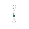Clit Clamp - Curl Loop with Celtic Charm & Green Bead includes organza gift storage bag