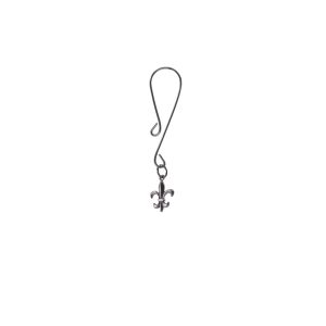 Clit Clamp - Curl Loop W/Fleur de Lis Charm includes organza gift storage bag
