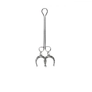 Silver Colored Horseshoe Charms on Double Loop "Cleopatra" Clit Clamp  includes organza gift storage bag