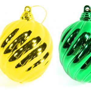 Rainbow Xmas Swirls 2.75" 6pk ornaments