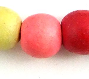 Rainbow round wood beads strechy Necklace