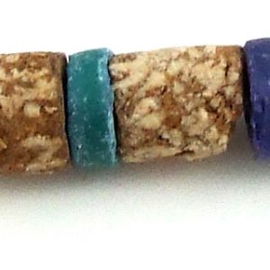 Rainbow mahogany tube beads necklace