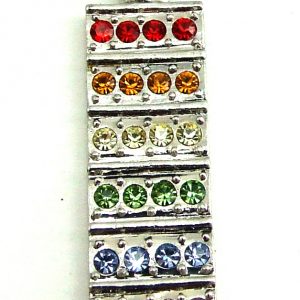 Rainbow Jewel Necklace on Silver Chain