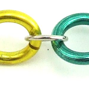 Mini Rainbow Pride Rings Connected Necklace