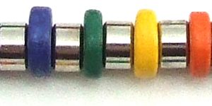 Rainbow Thin Ceramic Bead & Tubes Necklace