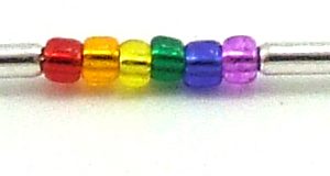 Liquid Silver Rainbow Tiny Seed Bead Necklace