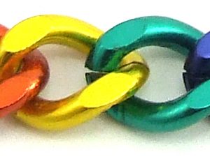 Rainbow & Black Chain Necklace