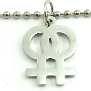 Double Female Wire on Ball Chain Necklace