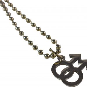 Double Male Wire on Ball Chain Necklace