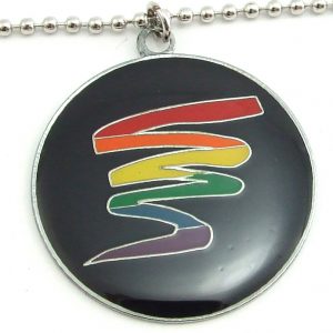 Rainbow Squiggle Military ID Tag