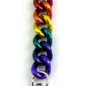 Rainbow chain KC with labrys