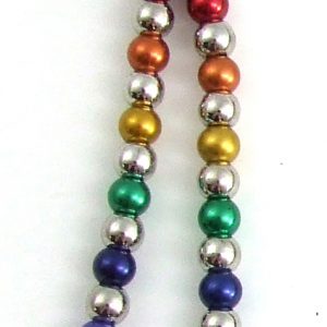 Rainbow Ano Beads/Silver Key Chain
