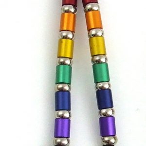Rainbow Ano Tubes/Silver Key Chain