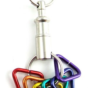 Rainbow Tri. Dual Key Rings
