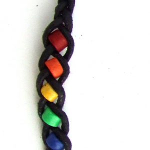 Rainbow Beads Braided Key