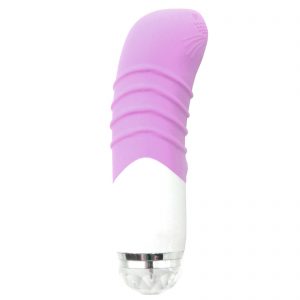 6" Vibrator with 4 Speeds or Functions and Pleasure Ridges with Crystal Look Base - Lavender
