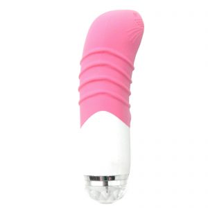 6" Vibrator with 4 Speeds or Functions and Pleasure Ridges with Crystal Look Base - Pink