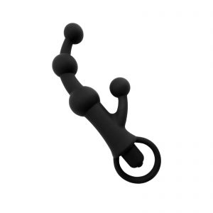 8" Soft Touch Silicone 5 Speeds - Function Prostate Massaging Vibrator with Taint Tickler