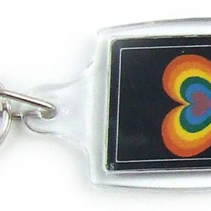Rainbow Heart Acrylic Key