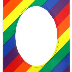 Magnet - Diagonal Rainbow Photo Frame 3" x 3.75"