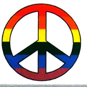 Magnet - Rainbow Peace Sign