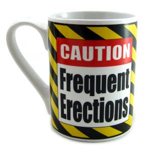 Caution Frequent Erections Mug, 14oz
