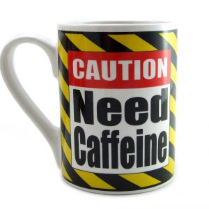 Caution: Need Caffeine Mug, 14oz