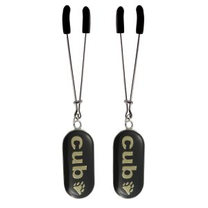 Nipple Clamp - Tweezer - Chrome with Cub Tag