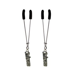 Nipple Clamp - Tweezer - Chrome with Princess Charm