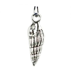 Silver Shell Charm on Chrome Tweezer Nipple Clamps includes organza gift storage bag