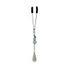 Clit Clamp - Loop with Pearl on Chain & Blue Beads