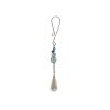 Clit Clamp - Tweezer w/Pearl on Chain & Blue Beads includes organza gift storage bag