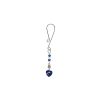 Clit Clamp - Loop W/Heart Charm & Blue Beads includes organza gift storage bag