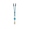 Clit Clamp - Tweezer W/Faceted Beads & Pearl - Blue includes organza gift storage bag