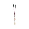 Clit Clamp - Tweezer W/Faceted Beads & Pearl - Pink includes organza gift storage bag
