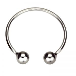 Stainless Steel Clip Style Cock Ring with Balls