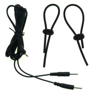 Adjustable Silicone Lasso Style Estim Cock Ring Set
