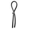 Cock Ring Adjustable Silicone Cord with Stainless Steel Euro Skull Bead for tension control tight accurate fit