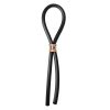 Cock Ring Adjustable Silicone Cord with Stainless Steel Rose Gold Bead for tension control tight accurate fit