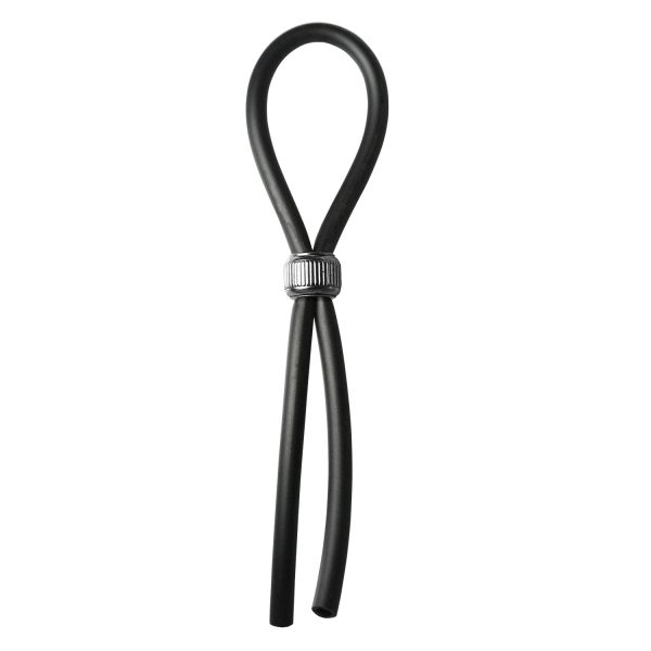 Cock Ring Adjustable Silicone Cord with Stainless Steel Scored Bead for tension control tight accurate fit