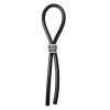 Cock Ring Adjustable Silicone Cord with Stainless Steel 4 Skull Bead for tension control tight accurate fit